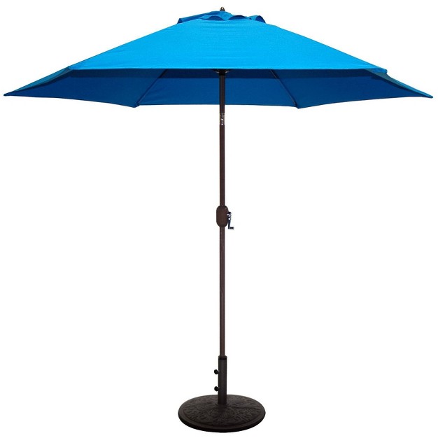 9 x27 X 5 x27 Aluminum Bronze Umbrella Blue Tropishade