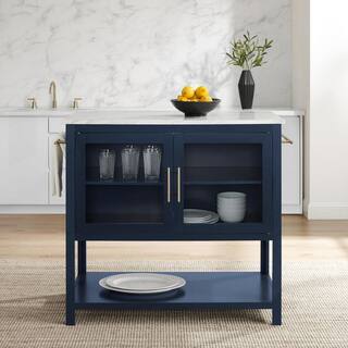 CROSLEY FURNITURE Katrina Navy Kitchen Island CF3042WM-NV