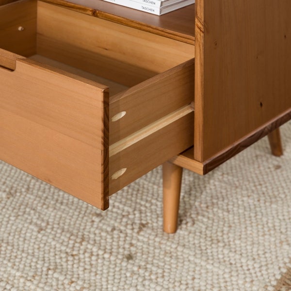 Middlebrook Mid-Century Solid Wood 1-Drawer Side Table