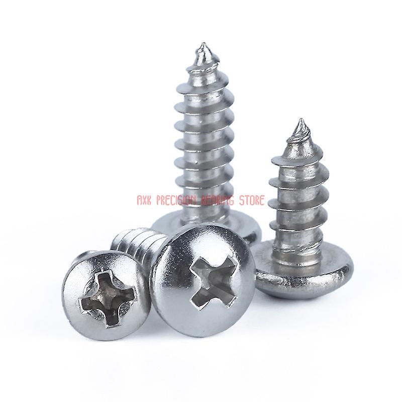 Wood Screws 304 Grade M5.5x10/12/14/16/16/18/20 Mm Stainless Steel Round Head Tapping Screw Wood Phillips Pan Self