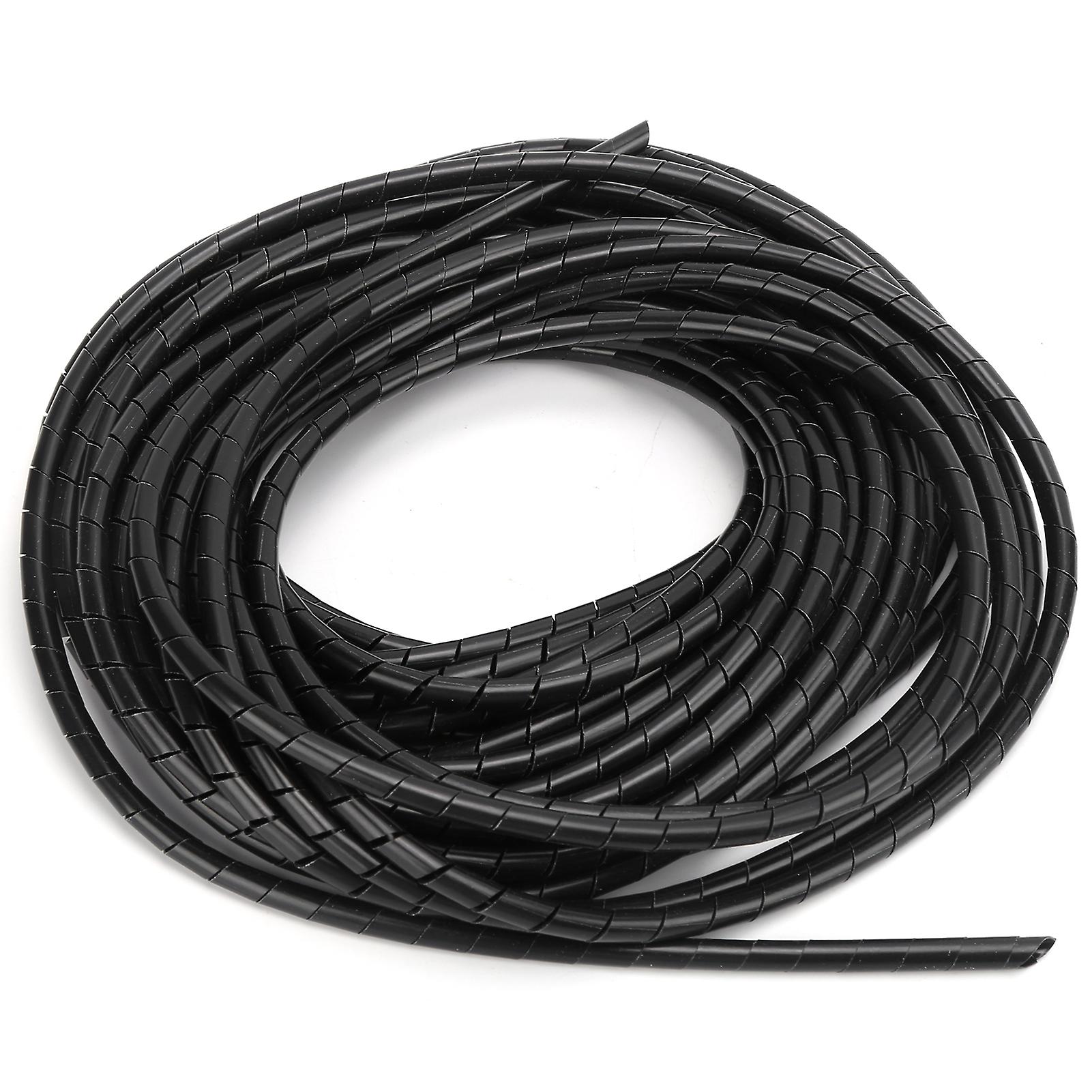 Spiral Wire Wrap Cord Flexible Cable Organizer Management Black For Computer Room Wiring30-1.3m