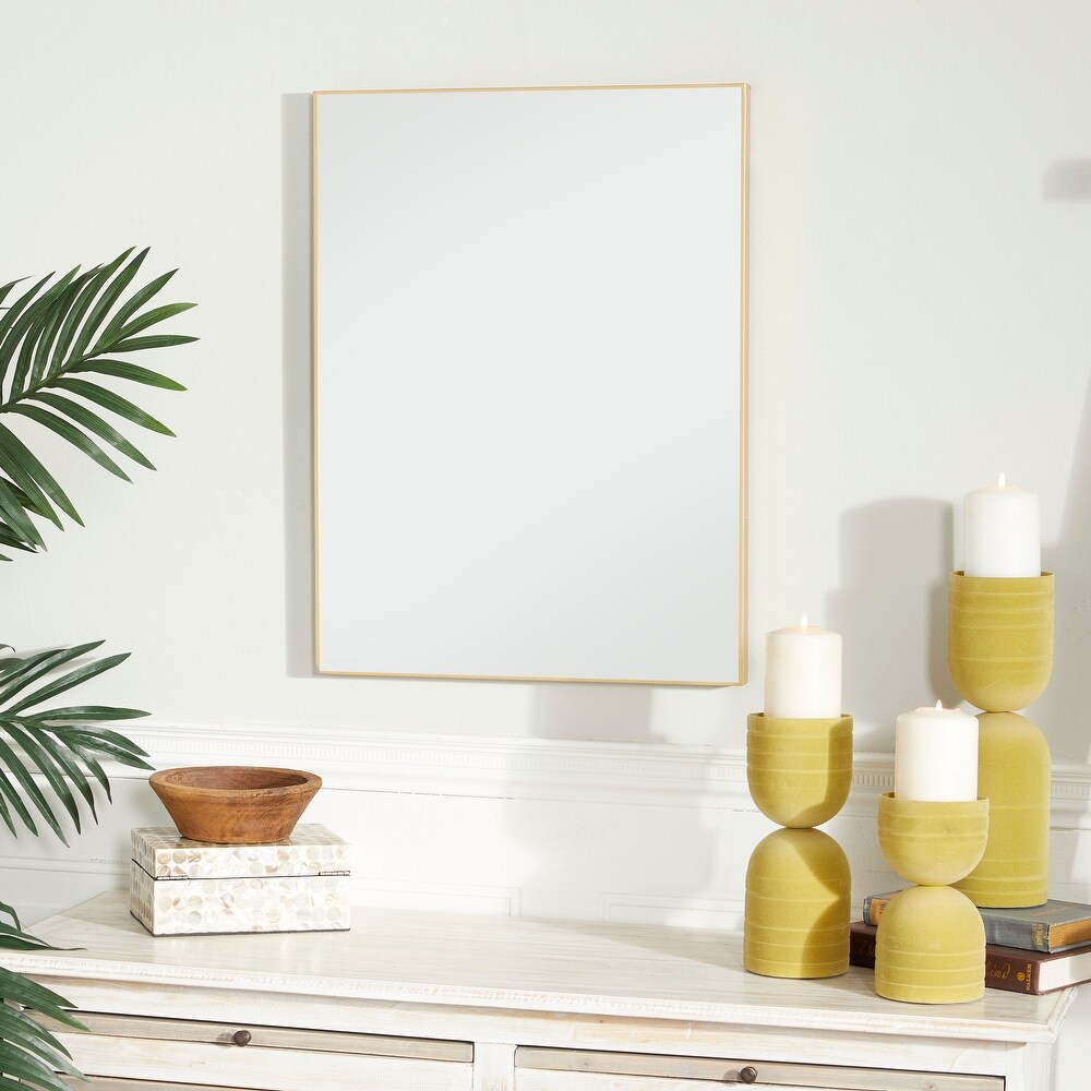 Contemporary Rectangular Wall Mirror   Multiple Finishes and Sizes