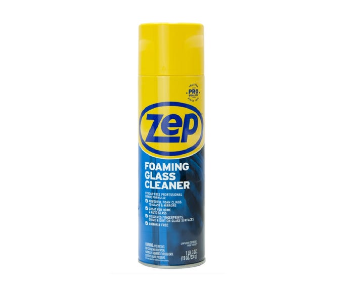 Zep Foaming Glass Cleaner， 19 oz - ZUFGC19