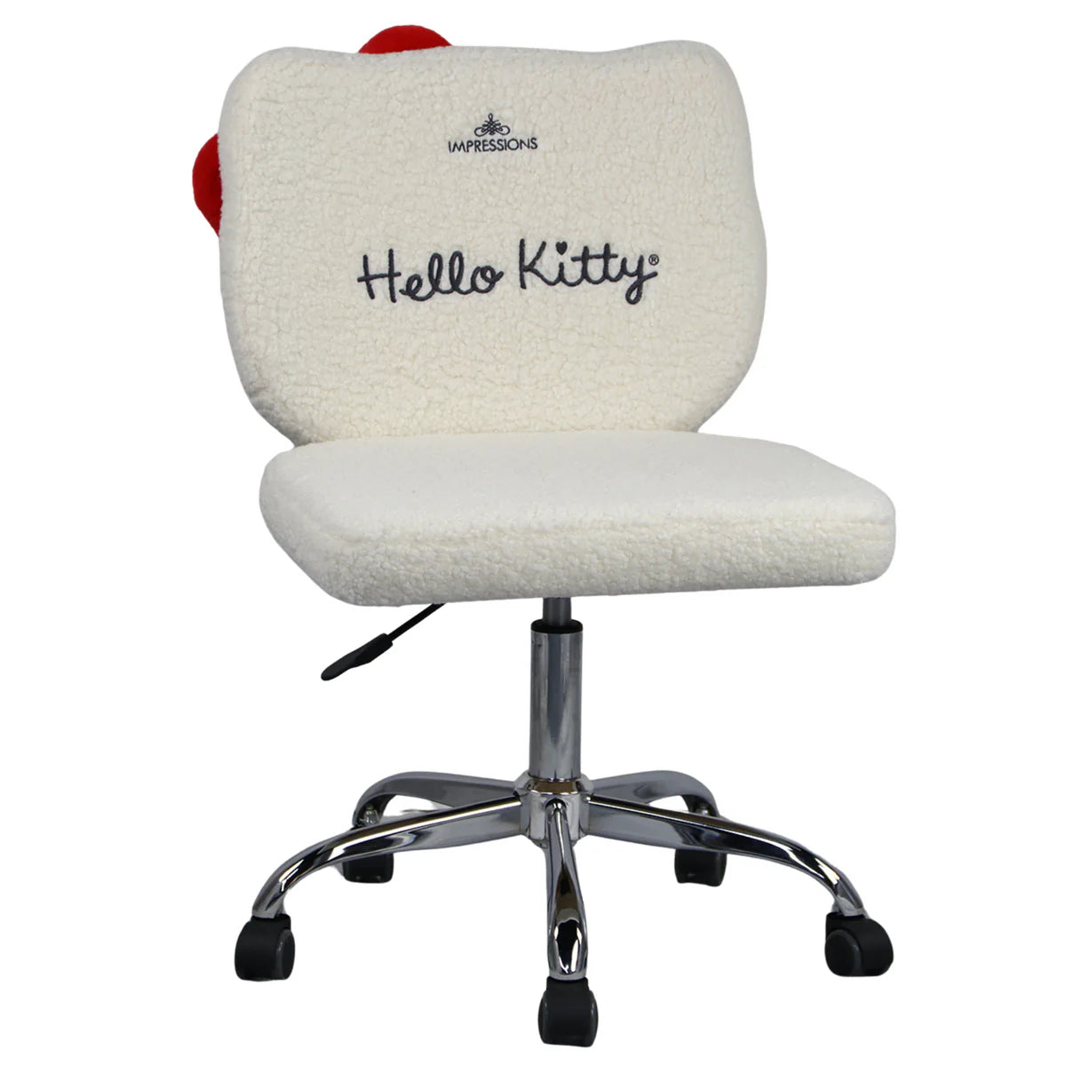 IVFC-HK229-SHPWHT | Hello Kitty® Sherpa Swivel Vanity Chair