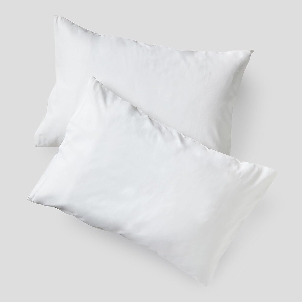 Shuteye Supply Satin Pillow Case Set  Beautifully Crinkled Collection  20 x 30 Inch  Opal