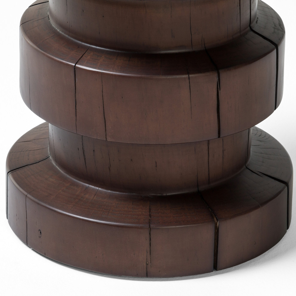 Inez End Table  Brown Pine   Contemporary   Side Tables And End Tables   by Four Hands  Houzz