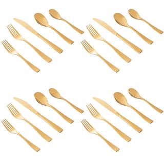 GIBSON HOME Holland Road 20-Piece Gold Stainless Steel Flatware Set 985119701M