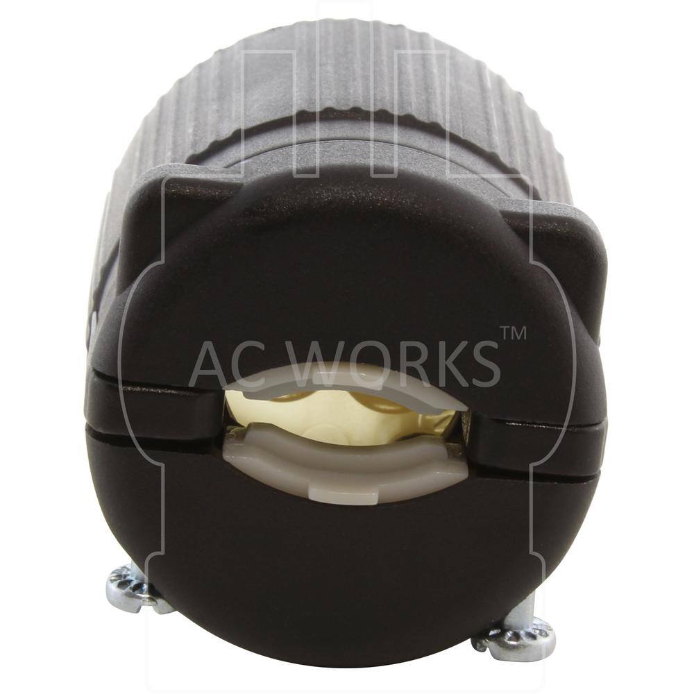 AC WORKS 20 Amp 250-Volt NEMA 6-20P 3-Prong Industrial Grade Have Duty Male Plug AS620P