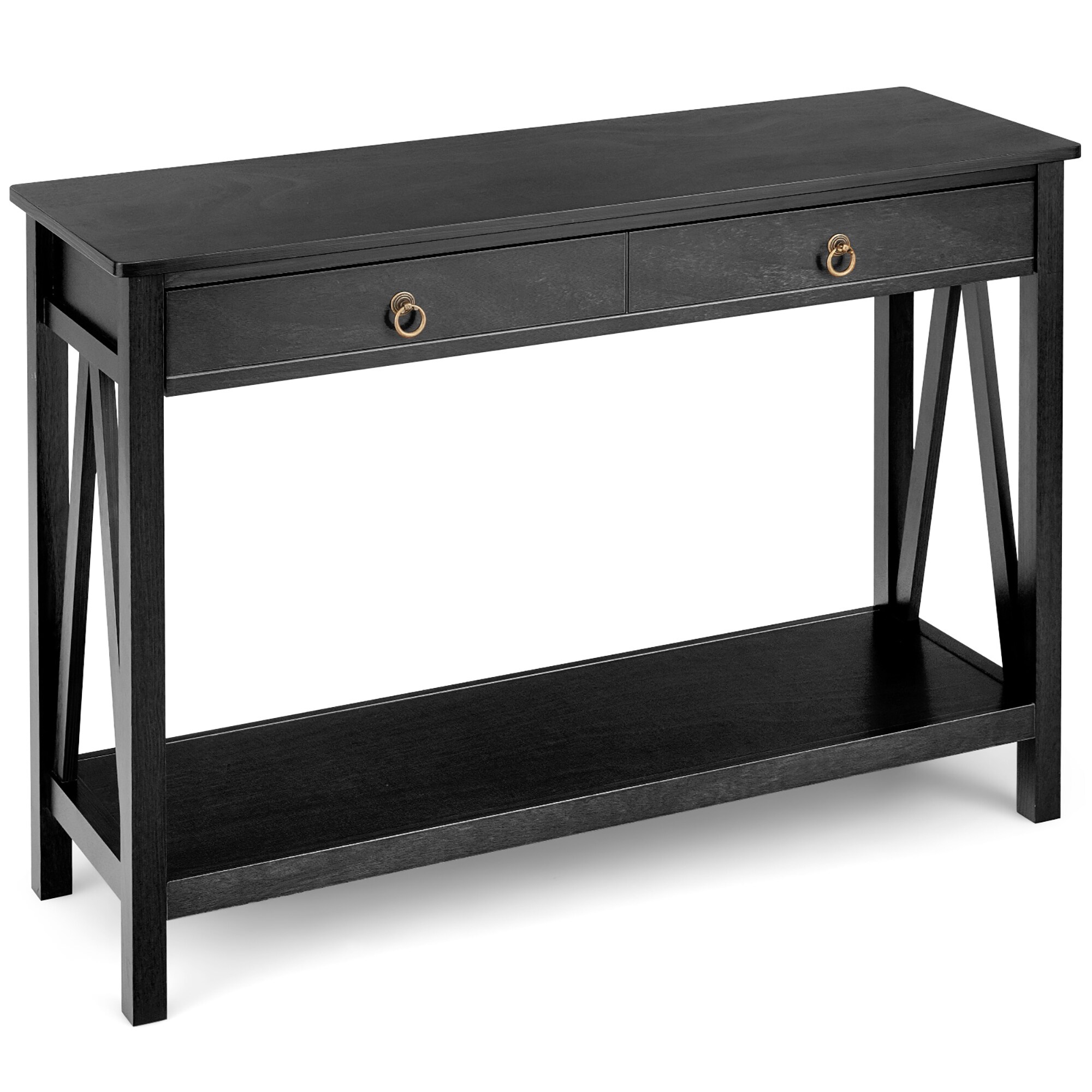 Costway Console Table Storage Shelf Modern Sofa Table w/ Drawer - 42'' x 14'' x 31''