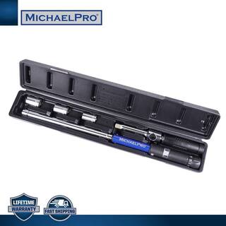 MICHAELPRO 12 in. Drive Click Through Torque Wrench Lug Wrench with 3 Sockets (17-19-21 MM) MP001002