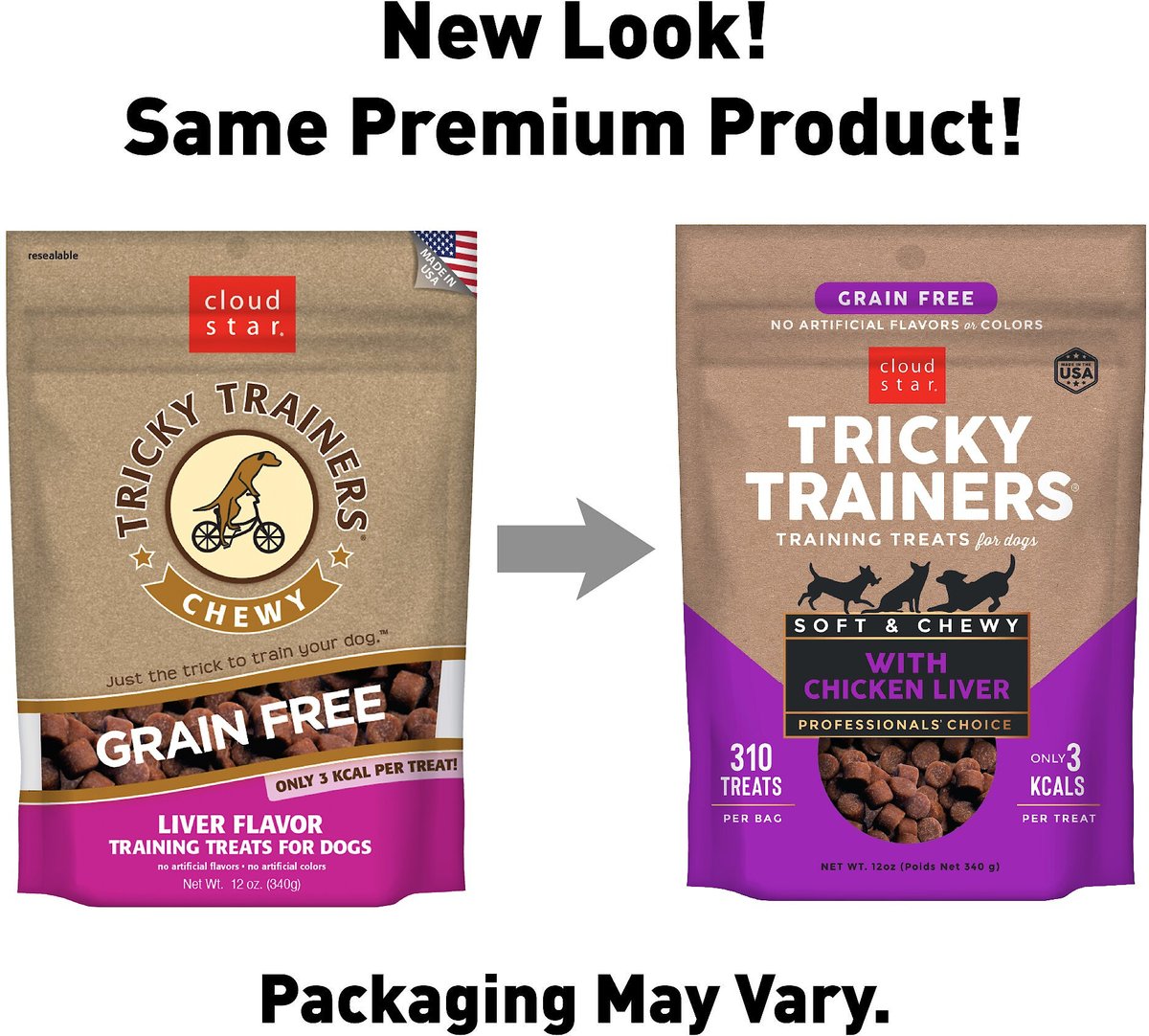 Cloud Star Tricky Trainers Chewy Liver Flavor Grain-Free Dog Treats