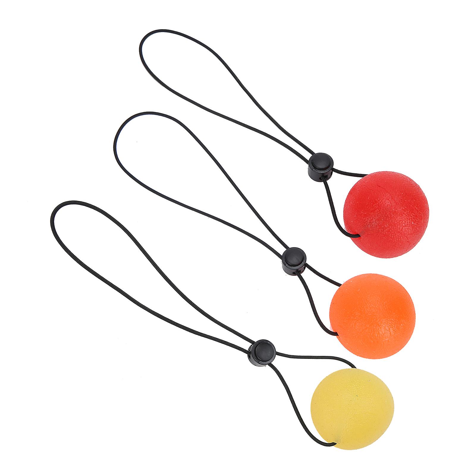 Finger Exercise Ball Fitness Hand Finger Strength Stretch Training Ball For Rehabilitation(yellow 15 Hardness Orange 20 Hardness Red 25 Hardness )