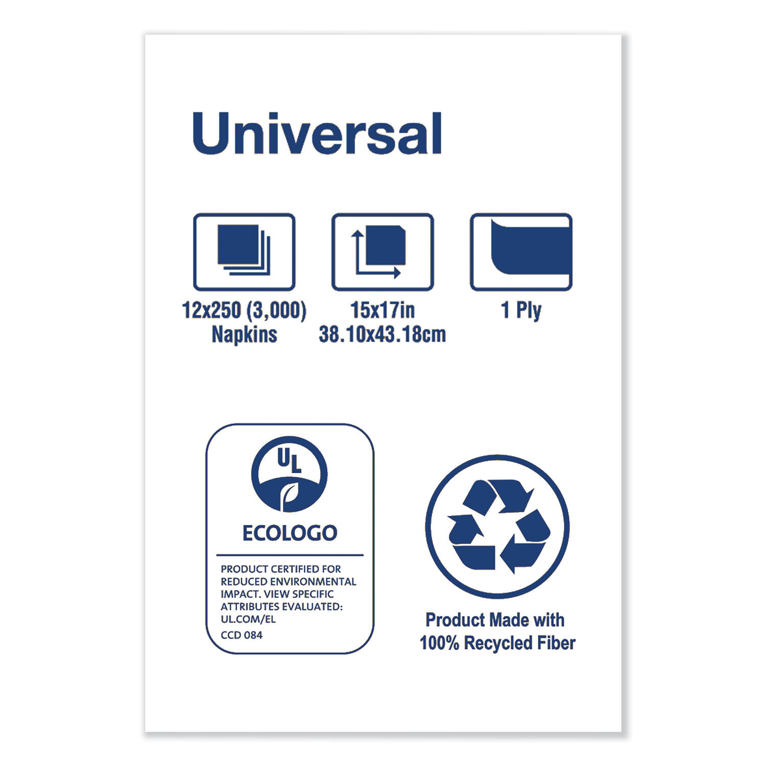 Universal One-Ply Dinner Napkins by Torkandreg; TRKN5186