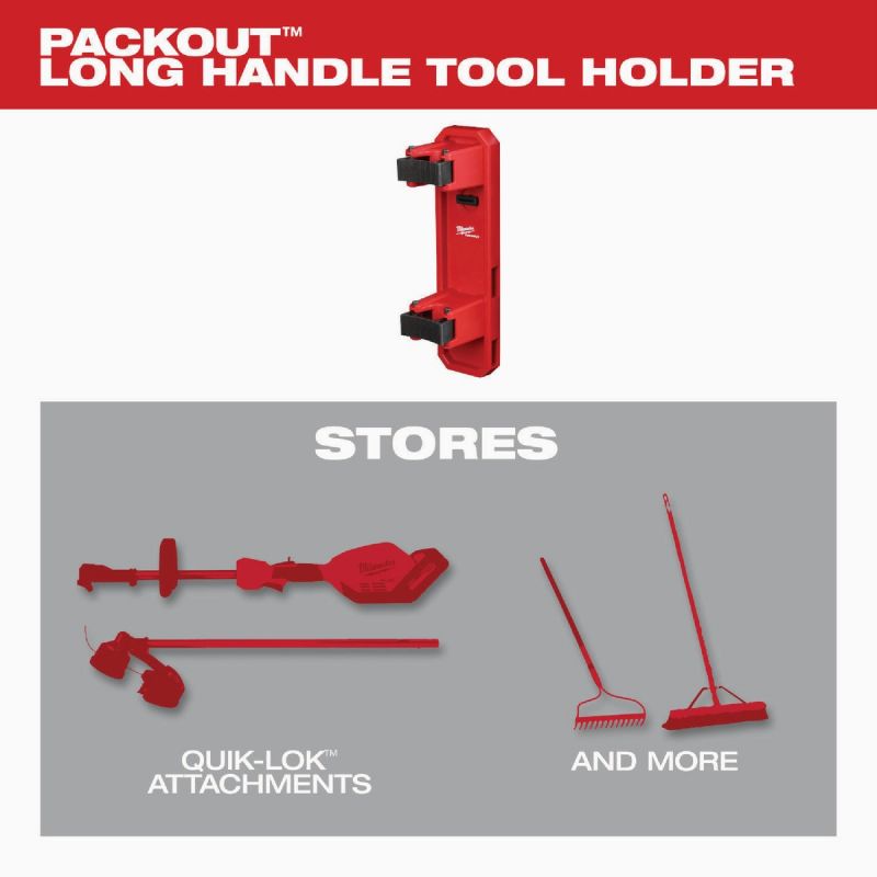 MW PACKOUT Long Handle Tool Storage Hook Red