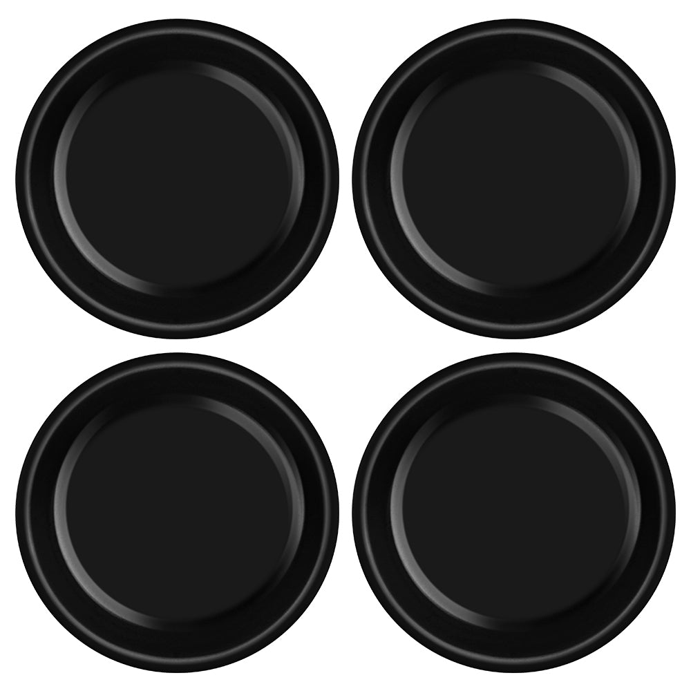 Gutsdoor 3.5 Ceramic Soy Sauce Dishes Set of 4 Small Porcelain Side Dish Multipurpose Single Color Black Seasoning Bowls