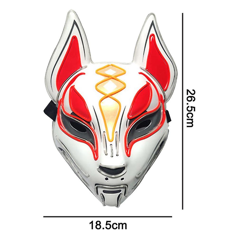 Halloween Masks - Fox Drift Mask - Led Mask - Light Up Mask For Halloween Cosplay Game Party Props  Mask For Man Woman Boys Girls