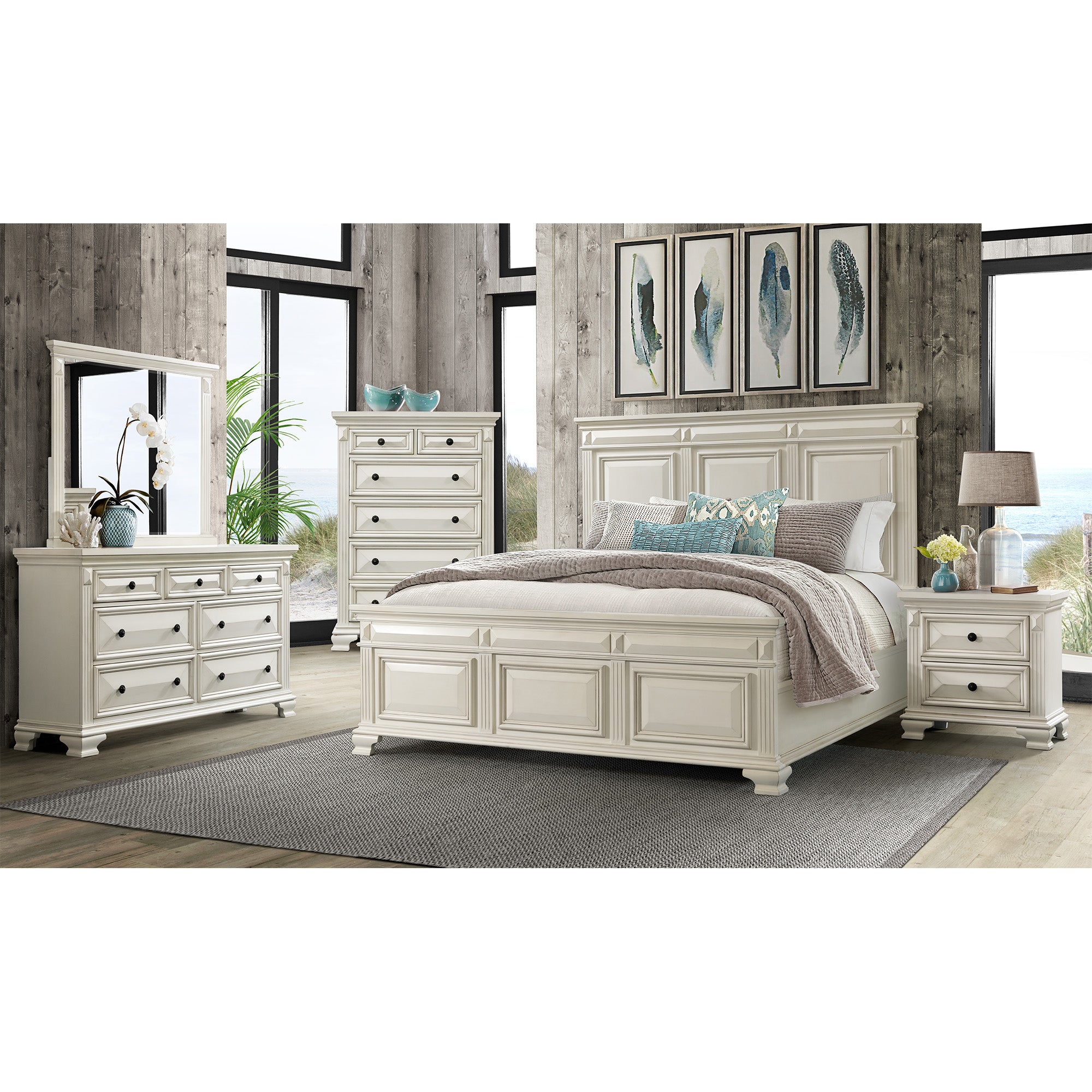 Picket House Furnishings Trent 2-Drawer Nightstand in White