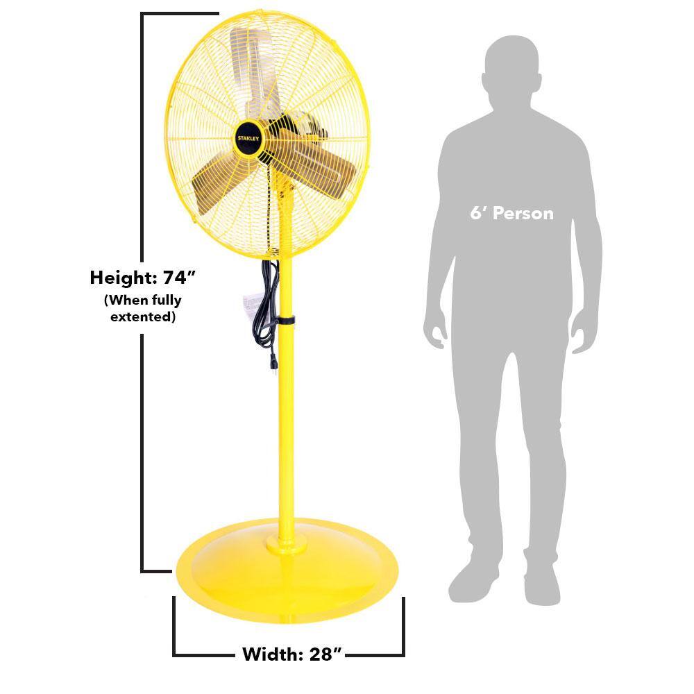 Stanley High Velocity Adjustable-Height 24 in. Oscillating Pedestal Fan ST-24POSC