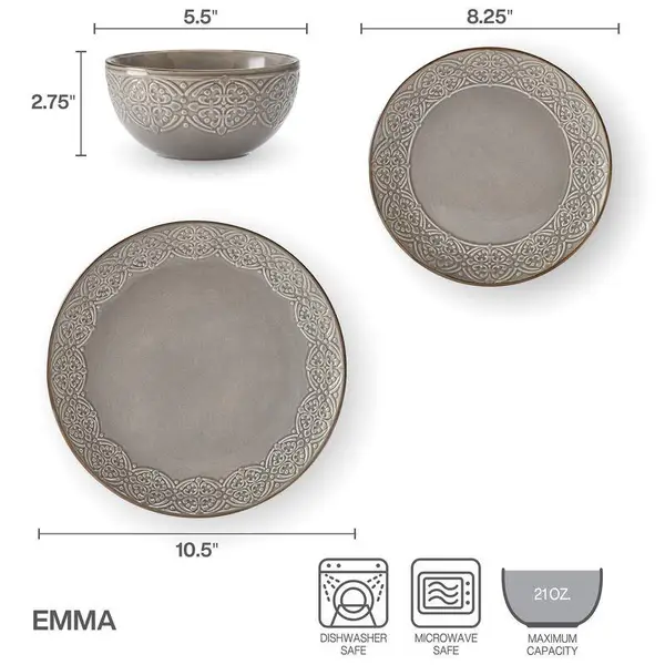 Pfaltzgraff 12-Piece Emma Dinnerware Set