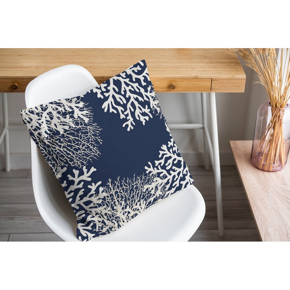 CORAL NAVY Accent Pillow By Kavka Designs