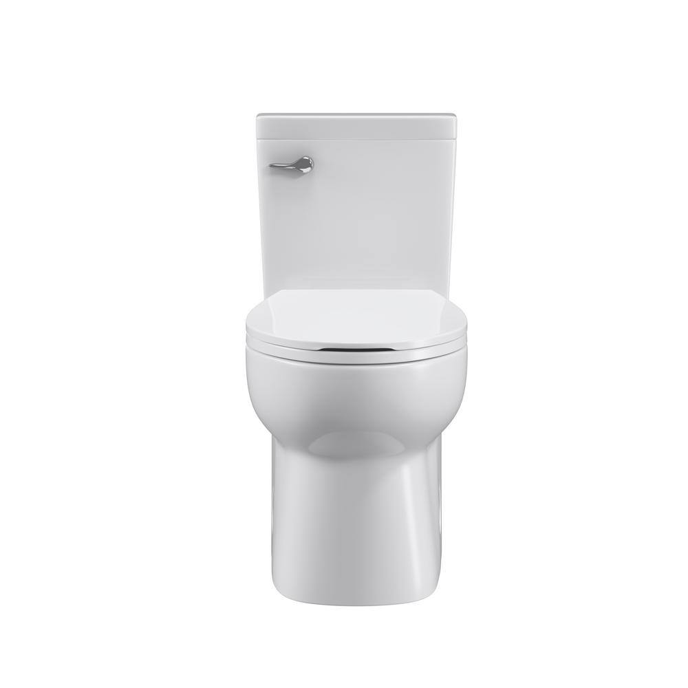 tunuo 1-piece 1.28GPF Single Flush Elongated Toilet in Glossy White Seat Included SF-YBS-128