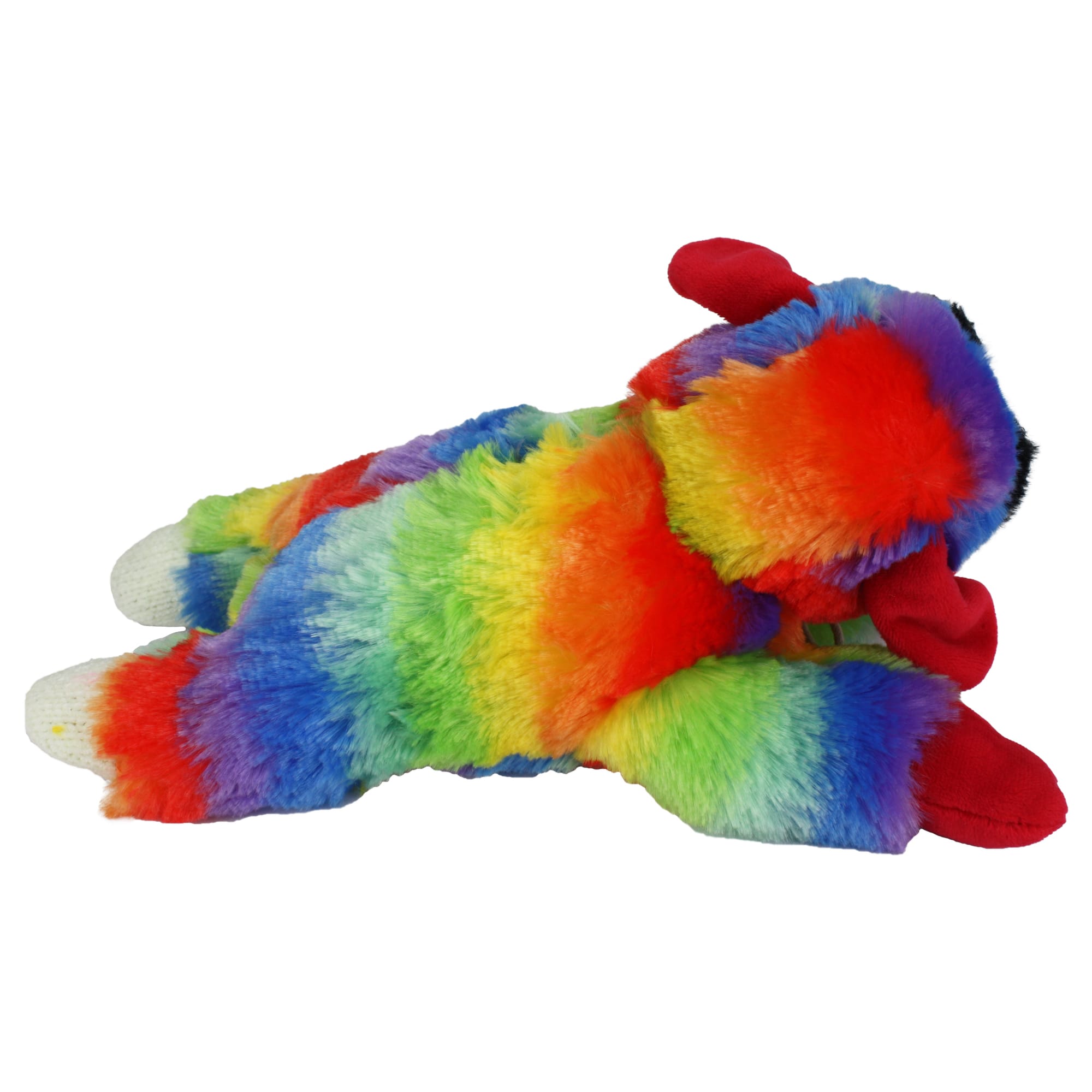 Multipet Rainbow Lamb Chop Plush Dog Toy， Small