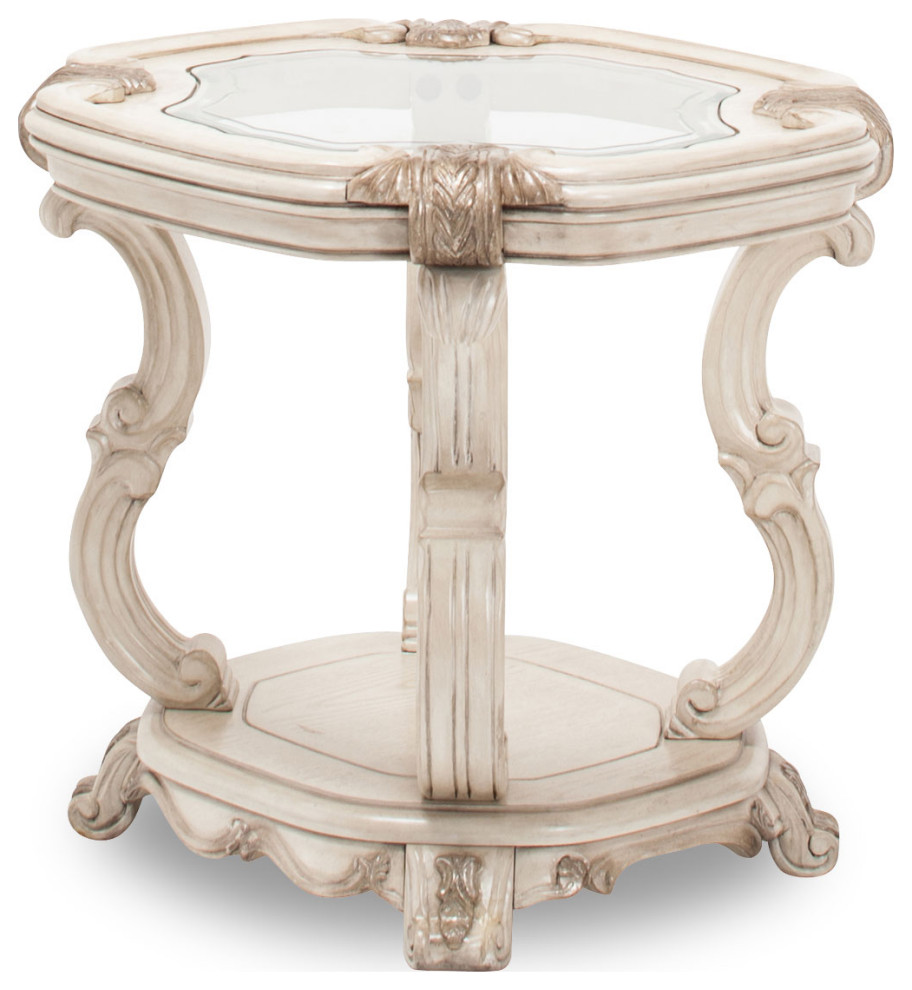 Platine de Royale  End Table  Champagne   Victorian   Side Tables And End Tables   by Michael Amini  Houzz