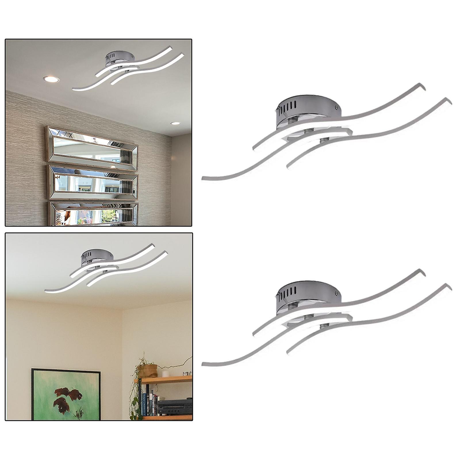 2pcs Modern Mount Ceiling Lamp Fixture Light For Apartment 18 W White Light