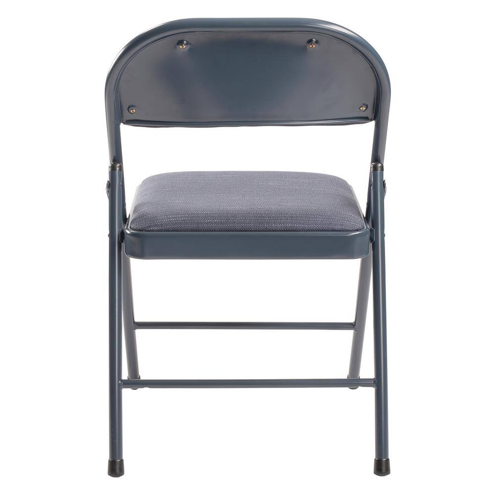 900 Star Trail Blue Fabric Padded Metal Frame Folding Chair (4-Pack) 974