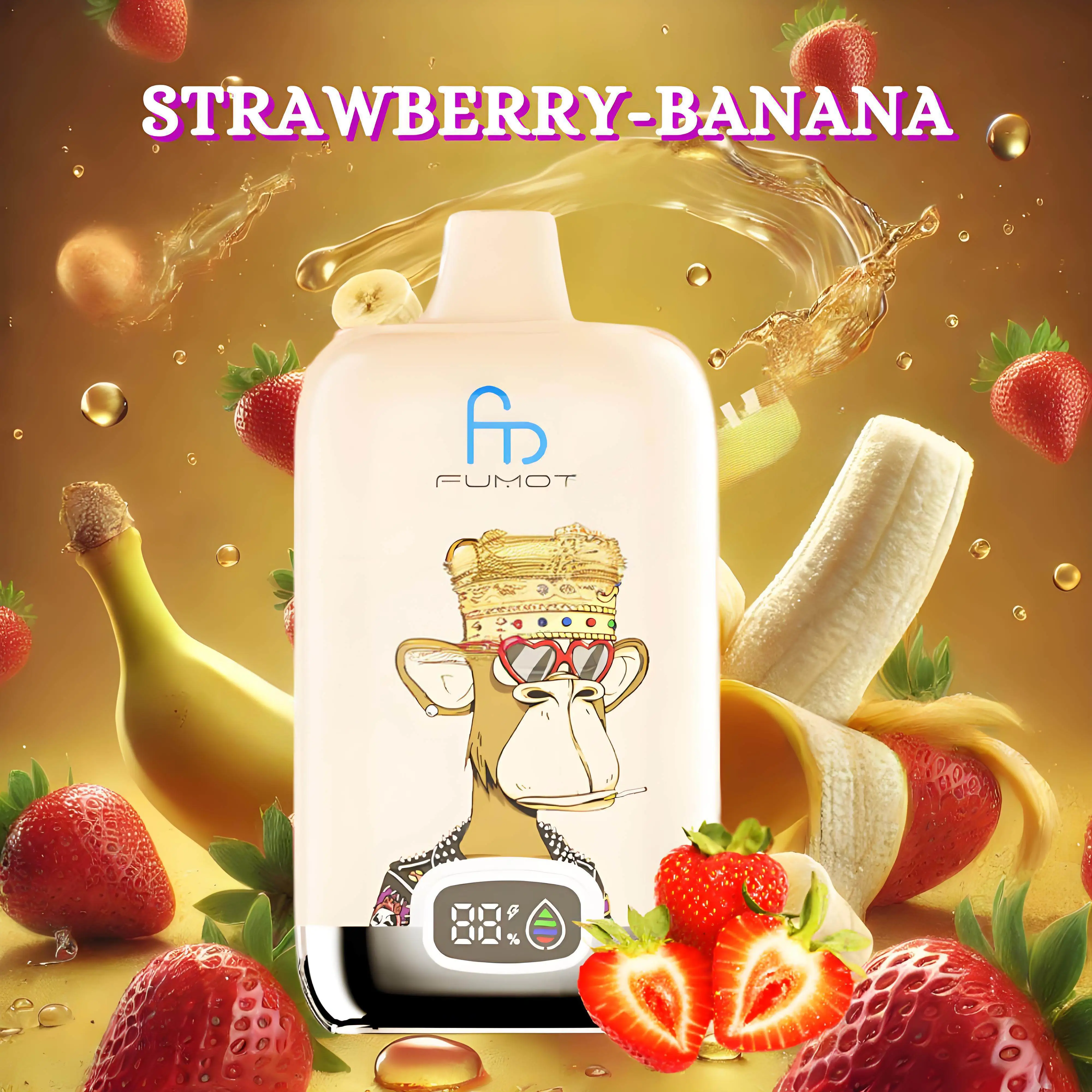 Fumot Tornado Digital Box 12000 Puffs - Strawberry-Banana