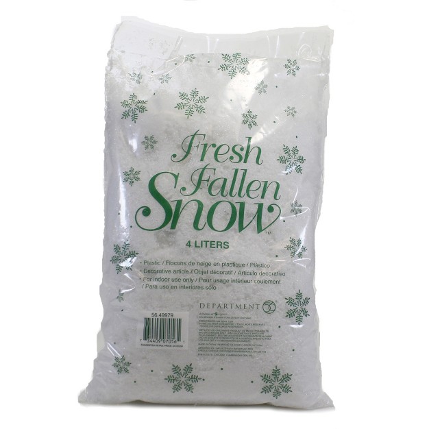 Department 56 Villages Fresh Fallen Snow One Bag Fresh Fallen Snow 12 5 Inches Christmas General Village 49979 Plastic White