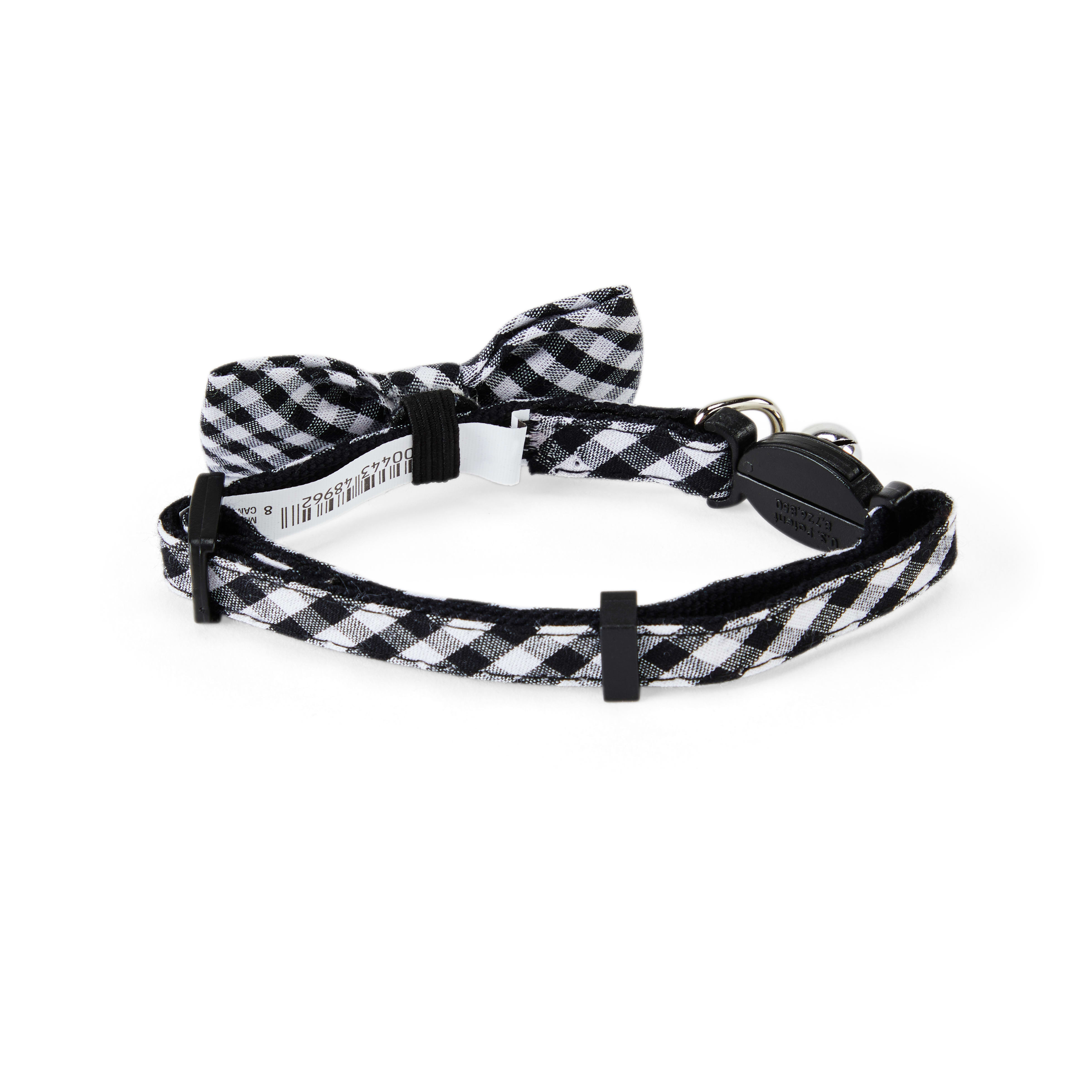 YOULY Black Gingham Bow Tie Cat Collar