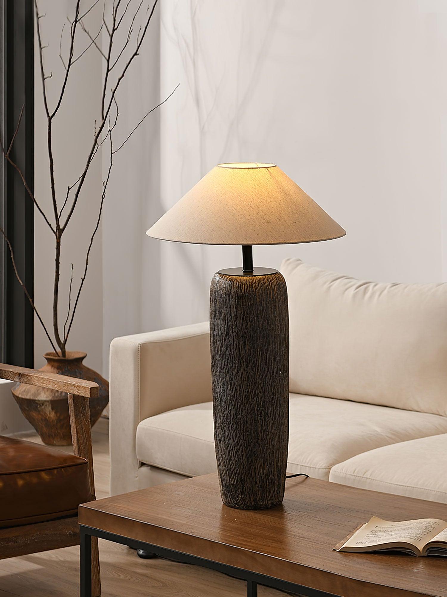 Weathered Wood Grain Floor Lamp