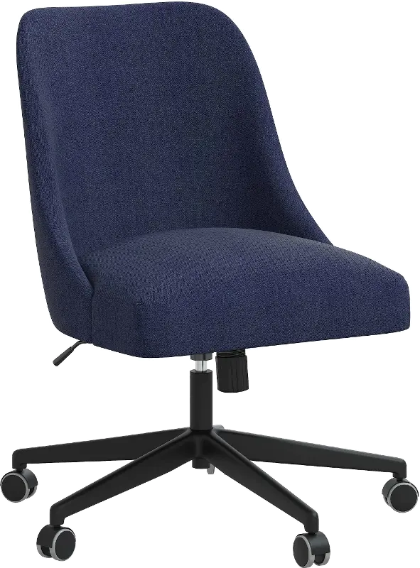 Spencer Dark Blue Office Chair - Skyline Furniture