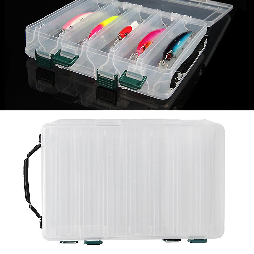 Double Sided Fishing Lure Storage Box Container Fishing Tackle Bait Box Case Accessory