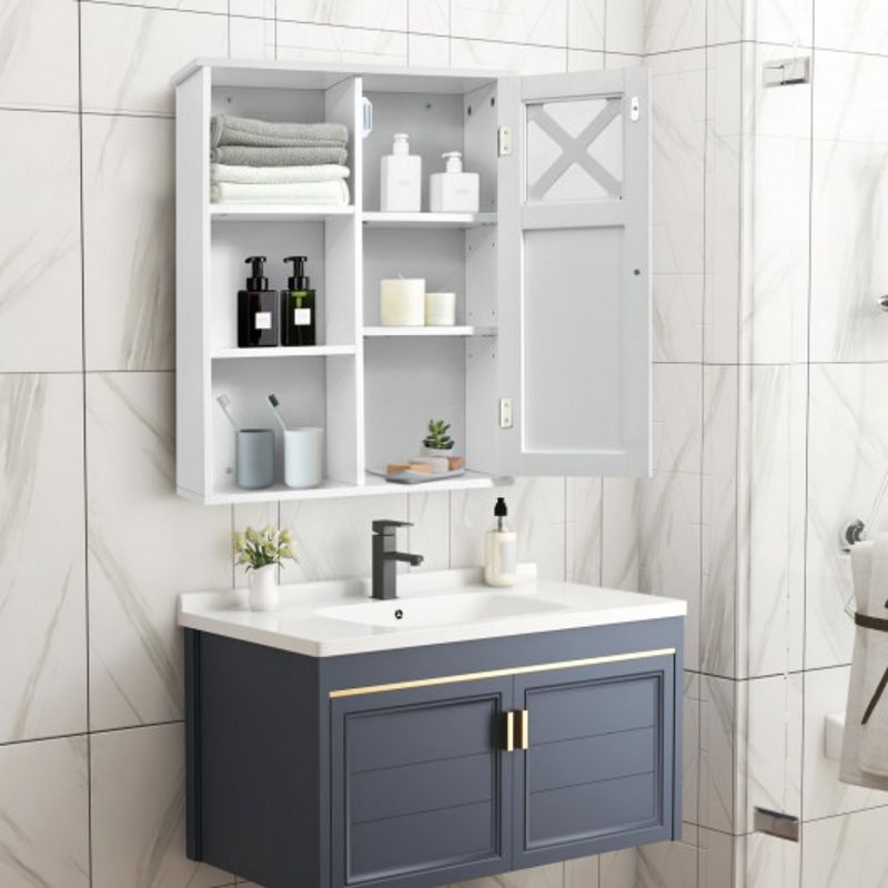 2-Tier Multipurpose Wall-Mounted Cabinet Bathroom Storage