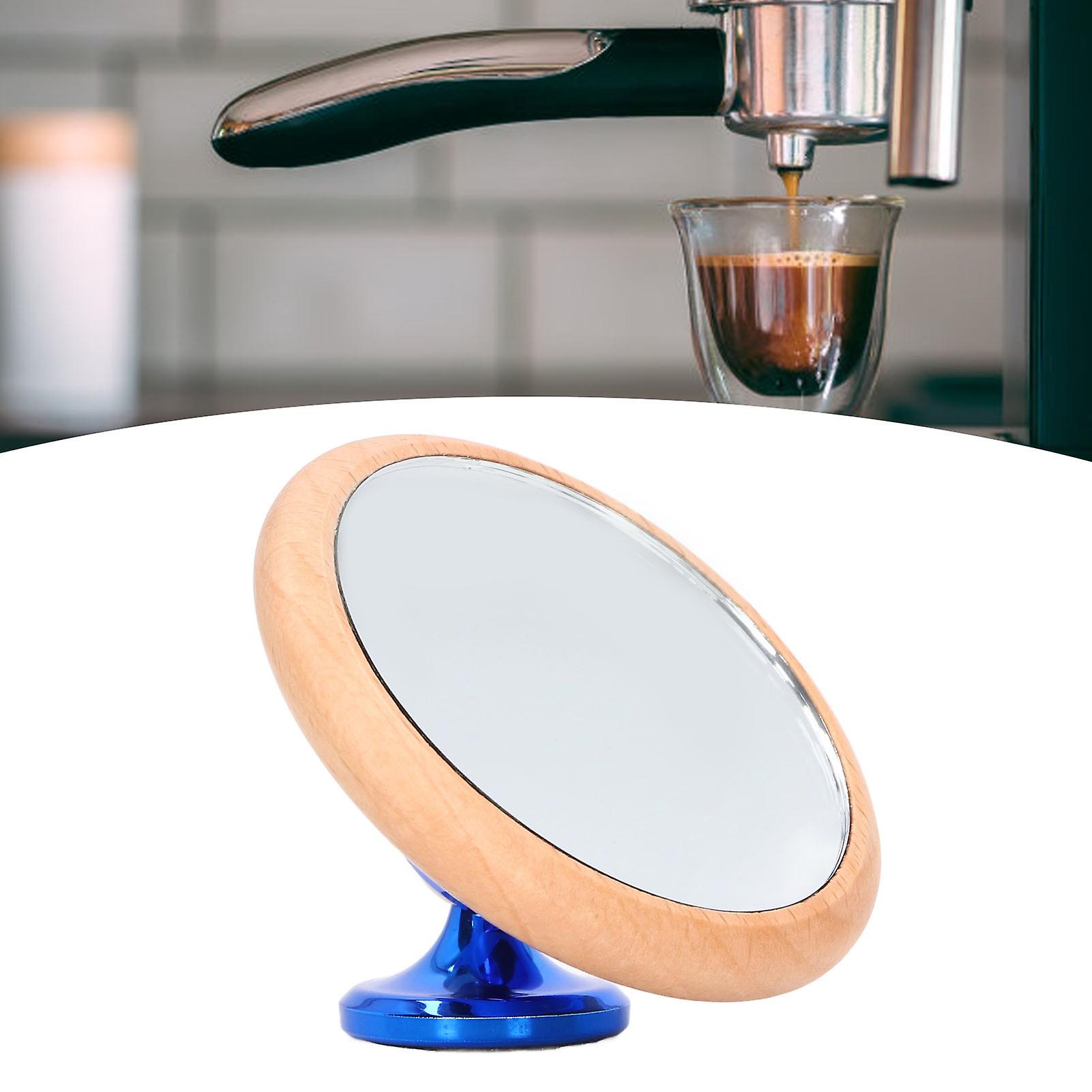 Coffee Reflective Mirror Multidirectional Rotation Adjustable Magnetism Observative Mirror for Kitchen Blue