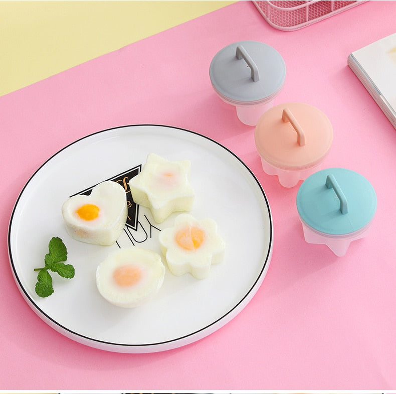 4 Pcs/Set Cute Egg Cooker Tools With Plastic  Brush