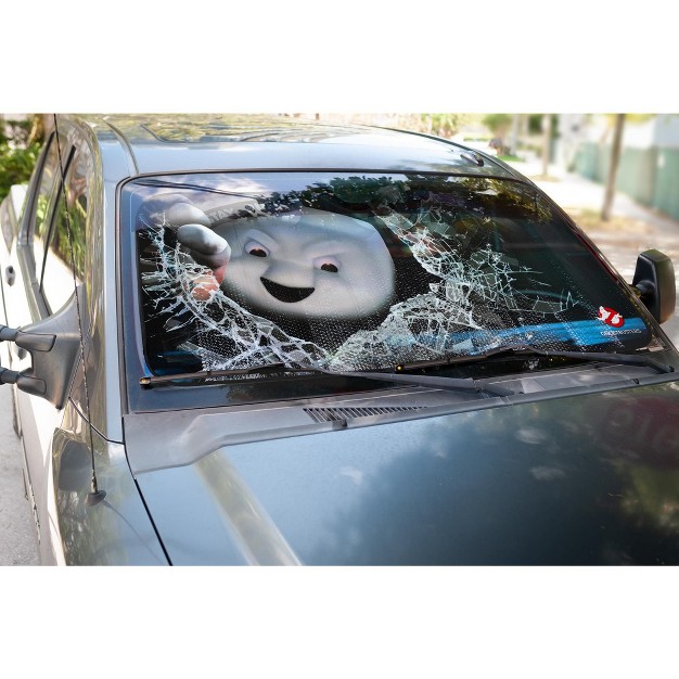 Just Funky Ghostbusters Angry Stay Puft Marshmallow Man Car Sunshade 58 X 27 5 Inches