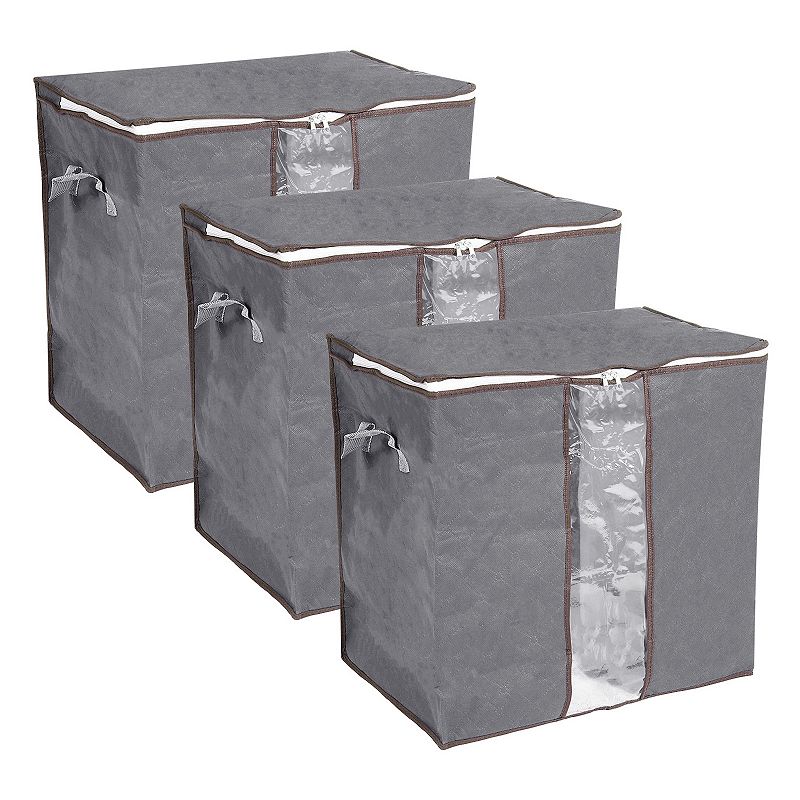 Clothes Storage Bag Foldable Storage Bin Closet Organizer， 3pcs