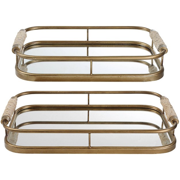 Uttermost Rosea Gold Trays Set Of 2