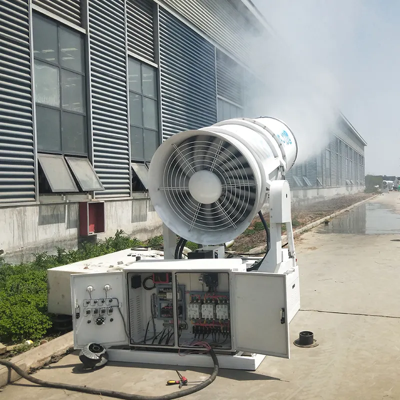 20 100m Water Mist Cannon For Dust Control Machine Mobile Fog Cannon For Construction Plant Customized Metal Sprayers