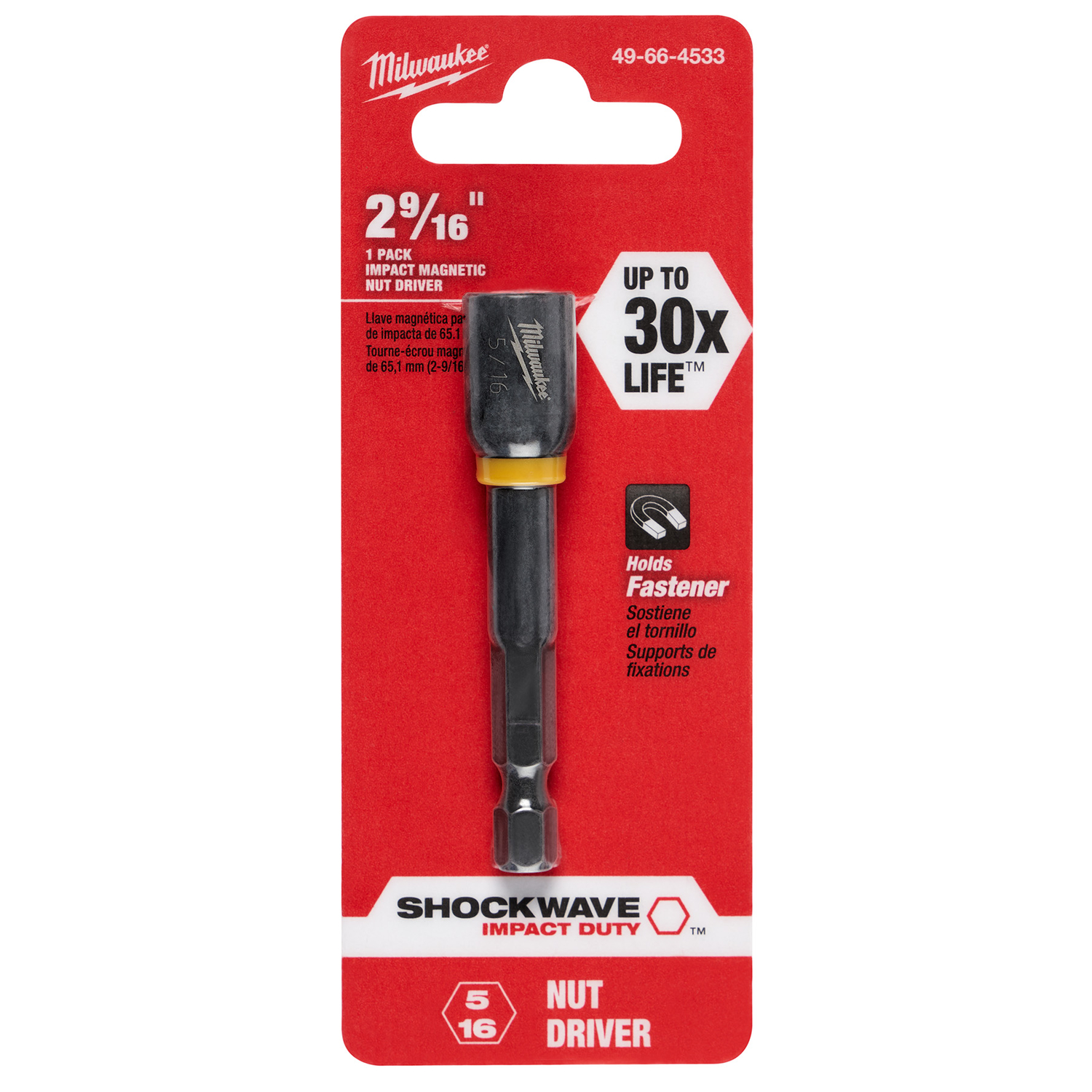 MW Shockwave 5/16 in. X 2-9/16 in. L Steel Nut Driver 1 pc