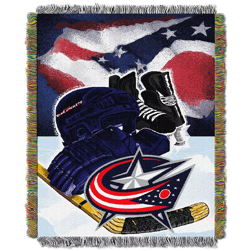 Columbus Blue Jackets Home Ice Advantage Throw Blanket