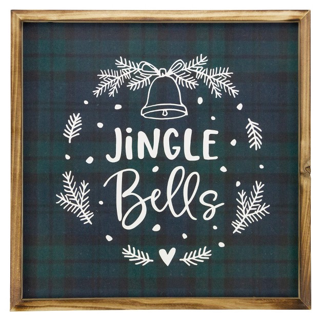 Plaid x27 jingle Bells x27 Christmas Wall Sign