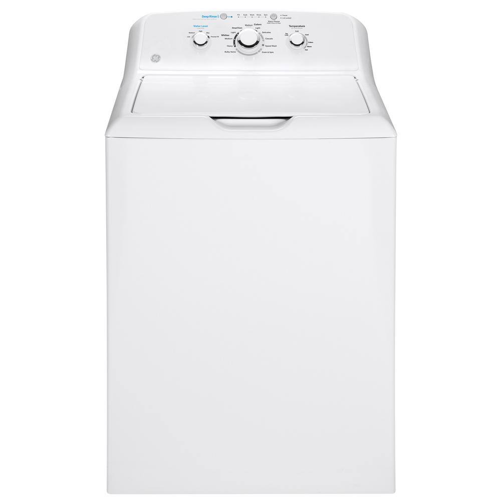 GE 4.2 cu. ft. White Top Load Washer with Agitator GTW335ASNWW