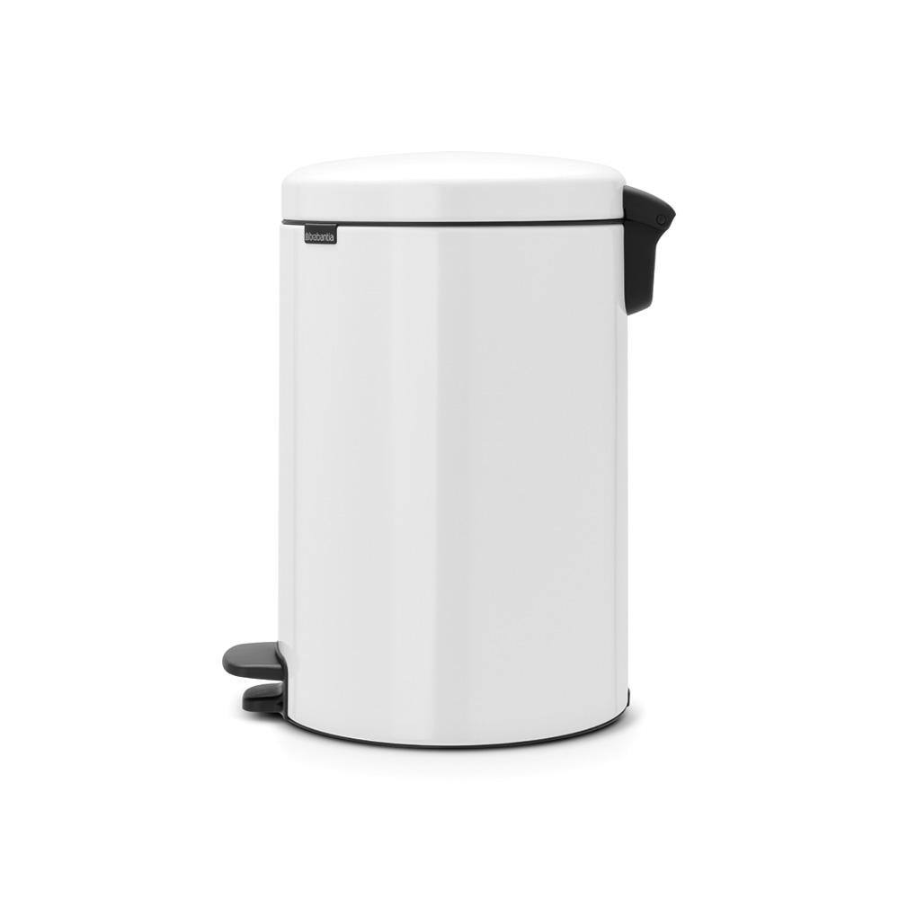 Brabantia NewIcon 5.3 Gal. White Steel Step-On Trash Can 111846