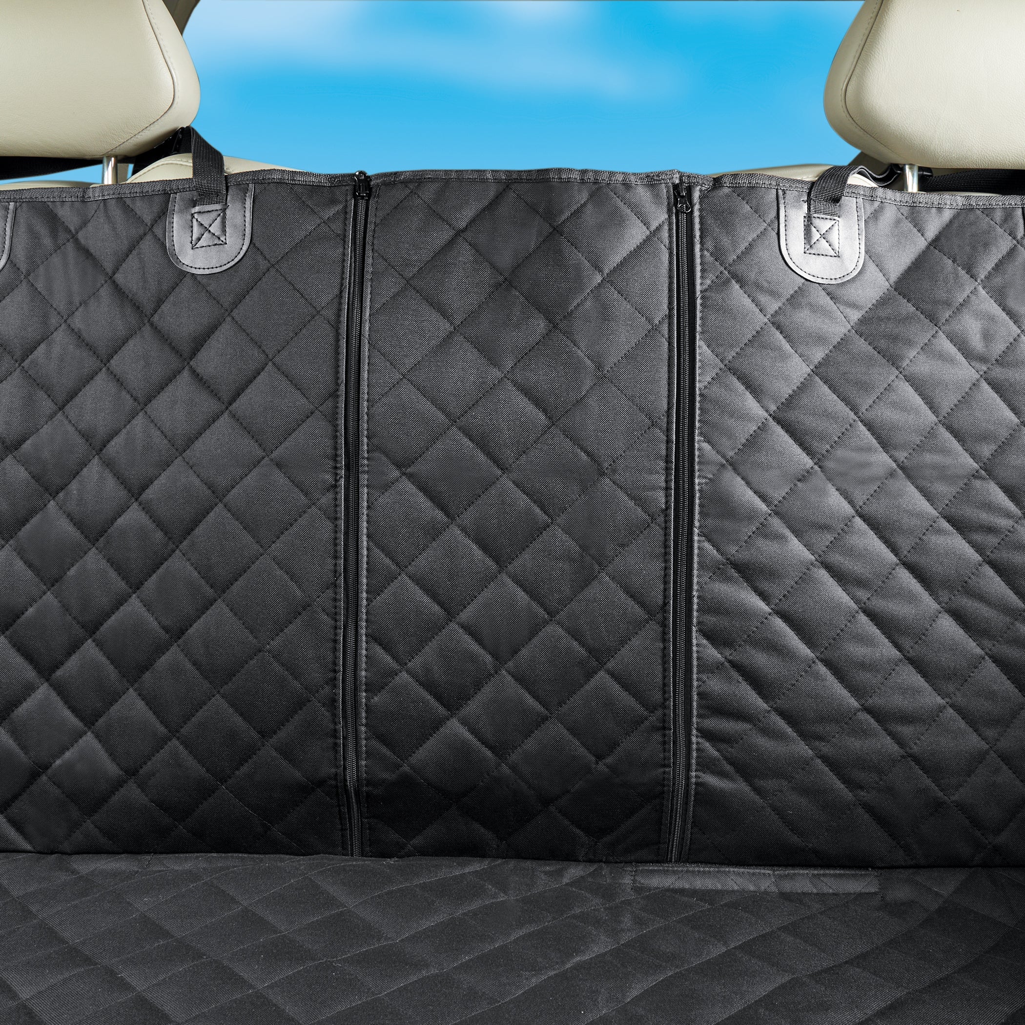 Collections Etc Heavy Duty Waterproof Back Seat Protector with Skid-Resistant Backing