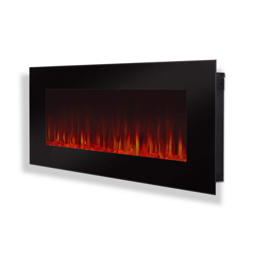 Real Flame DiNatale 50 in WallMount Electric Fireplace in Black