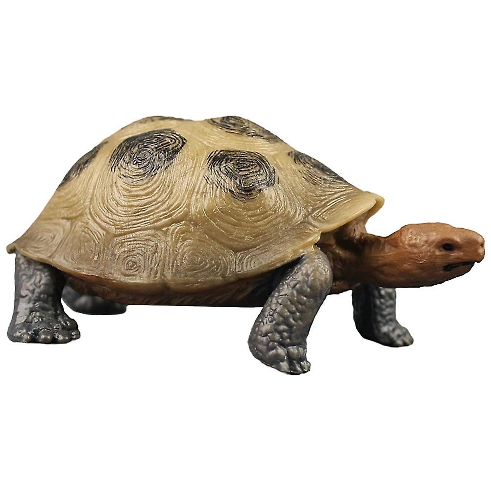 Land Tortoise Model Plastic Land Turtle Decor Realistic Tortoise Figurine Kids Tortoise Toy